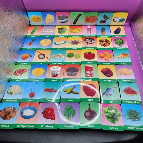 Other - 49 pc Food Themed Foam Magnets 2.5x2" Rectangular Children Learning Education